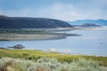 View of Mono Lake and Pahoa Island from Conway Summit, a scenic overlook in Mono County California