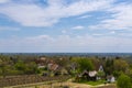 View of Monor from the new lookout tower in Spring Royalty Free Stock Photo