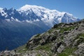 View on Mont-Blanc massive Royalty Free Stock Photo