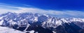 View of Mont Blanc from Verbier Royalty Free Stock Photo