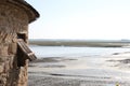 A view from Mont St. Michel over the estuary. Normandy, France.