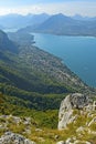 View from Mont Veyrier across Lake Annecy, Annecy, Haute-Savoie, France