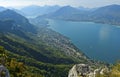 View from Mont Veyrier across Lake Annecy, Annecy, Haute-Savoie, France