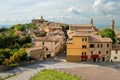 View of Montalcino town from the Fortress in Val d`Orcia, Tuscan Royalty Free Stock Photo