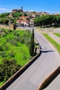 View of Montalcino town from the Fortress in Val d`Orcia, Tuscan Royalty Free Stock Photo