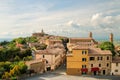 View of Montalcino town from the Fortress in Val d`Orcia, Tuscan Royalty Free Stock Photo