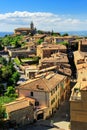 View of Montalcino town from the Fortress in Val d`Orcia, Tuscan Royalty Free Stock Photo