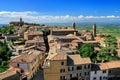 View of Montalcino town from the Fortress in Val d`Orcia, Tuscan Royalty Free Stock Photo