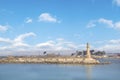 View of the Montaza Lighthouse of Alexandria in Alexandria Royalty Free Stock Photo