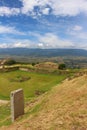 The Plaza of Monte Alban from a higher temple. Royalty Free Stock Photo