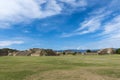 View of the Monte Alban ruins in Oaxaca Royalty Free Stock Photo