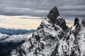 View from Monte Bianco Mont Blanc Valle d`Aosta Royalty Free Stock Photo
