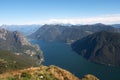 View from monte Bre over the Lugano lake Royalty Free Stock Photo