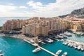 View of Monte Carlo harbour in Monaco Royalty Free Stock Photo