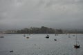 View of Monte Lourido from the sea in Nigran, Pontevedra, Spain Royalty Free Stock Photo