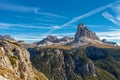 View from Monte Piana to Three Peaks Royalty Free Stock Photo