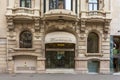 View of the Montecarlo`s building facade at La Rambla street, Barceloan, Spain.