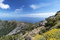 View on Montecristo and Seccheto from Monte Capanne, Elba Island Royalty Free Stock Photo