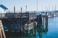 View of Monterey Old Fisherman`s wharf, Monterey County, California, USA Royalty Free Stock Photo
