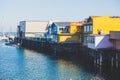 View of Monterey Old Fisherman`s wharf, Monterey County, California, USA Royalty Free Stock Photo