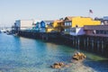 View of Monterey Old Fisherman`s wharf, Monterey County, California, USA Royalty Free Stock Photo