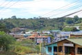 View of Monteverde and Santa Elena towns in a popular tourist destination in Costa Rica. They are located near famous cloud and