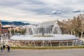 View of the Montjuic water fountain