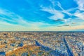 View from the Montparnasse tower on Paris in early spring
