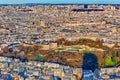 View from the Montparnasse tower on Paris in early spring