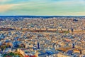 View from the Montparnasse tower on Paris in early spring