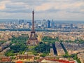 View from Montparnasse tower to the Paris city