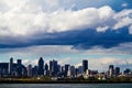 View of Montreal city just before a Storm