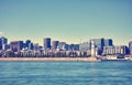 View of montreal cityscape, the clock tower and saint lawrence river in Montreal, Quebec, Canada Royalty Free Stock Photo