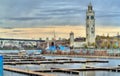 View of Montreal Clock Tower in the Old Port - Canada Royalty Free Stock Photo