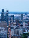 View of Montreal downtown at sunset, Quebec, Canada Royalty Free Stock Photo