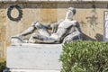 View of monument the Battle of Thermopylae. Famous places in  Greece. Royalty Free Stock Photo