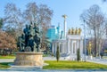 view of the monument of fallen heroes in macedonian capital skopje....IMAGE