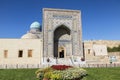 View of the monument of medieval architecture Shahi Zinda-ensemble of mausoleums Karakhanid and Timurid nobility, central portal.