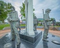 View of the monument of soldiers in Veterans Memorial Park Pensacola