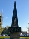 A view of the Monument to the Fallen of Pizzighettone. Royalty Free Stock Photo