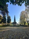 A view of the Monument to the Fallen of Pizzighettone. Royalty Free Stock Photo