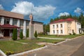 View of the monument to Lenin and administrative buildings, urban-type settlement Lyubytino