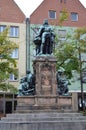 View of the monument to Martin Behaim (1459-1507 Royalty Free Stock Photo