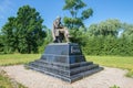 View of the monument to the Russian classic writer F.M.