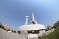 A view of the Monument to Workers` Party of Korea Founding in Pyongyan. DPRK - North Korea.