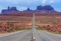 View of Monument Valley in Navajo Nation Reservation between Utah and Arizona