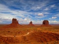View of Monument Valley Rock Formations and Dirt Road