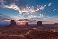 Sunrise in Monument Valley Royalty Free Stock Photo