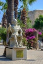 View of the monumentin in Cesme, Turkey Royalty Free Stock Photo