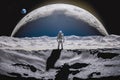 A View from the Moon: An Astronaut's Perspective of Earth's Beauty, ai generative